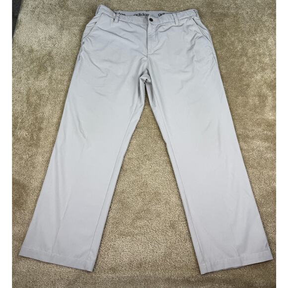 Adidas Golf Pants Men 38x30 Classic Fit Climalite Gray Performance B339